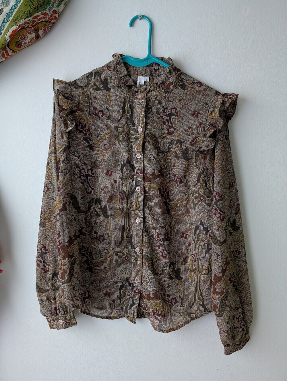 elan button down blouse